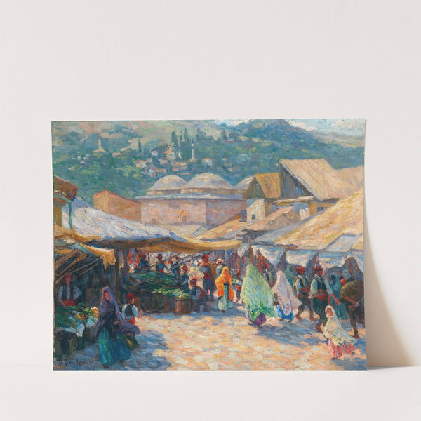 Markttreiben in Sarejewo by Helene Dom-Komers