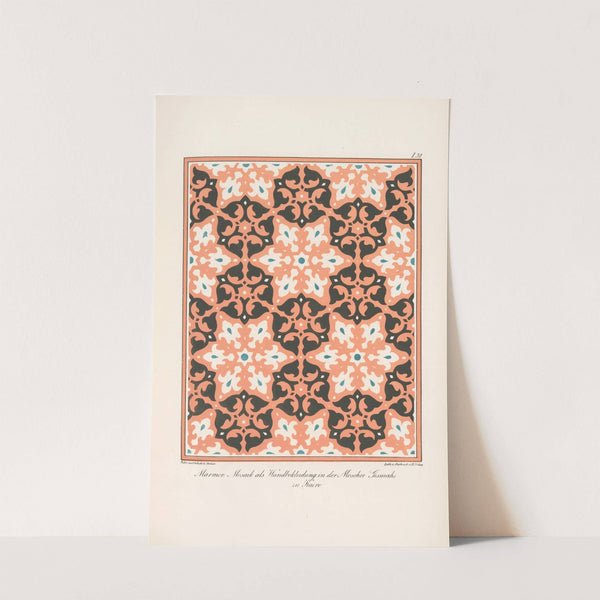 Marmor Mosaik als Wandbekleidung in der Moschee Gismahs zu Kairo by Friedrich Maximilian Hessemer