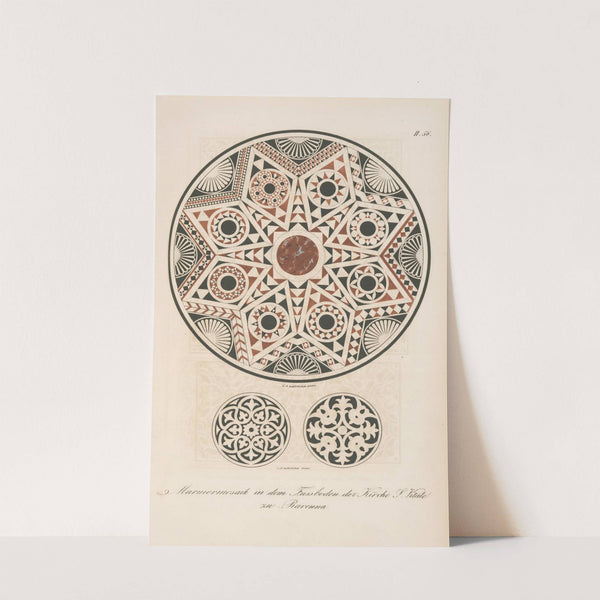 Marmormosaik in dem Fussboden der Kirche S. Vitale zu Ravenna by Friedrich Maximilian Hessemer