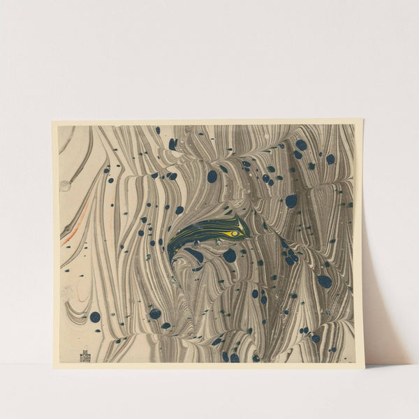Marmorpapier mit stilisiertem Fisch (1903 - 1907) by Koloman Moser