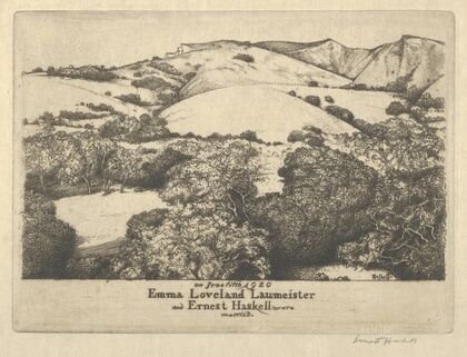 Marriage Announcement–Ernest Haskell and Emma Loveland Laumeister (1920)