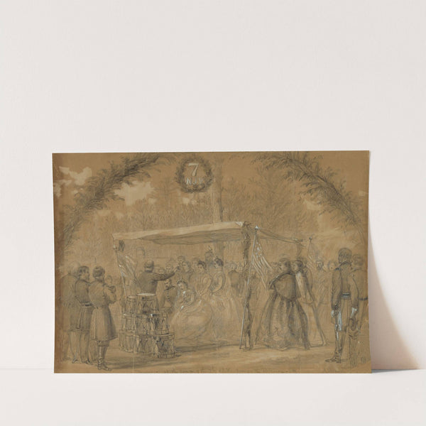 Marriage at the camp of the 7th N.J.V. Army of the Potomac, Va by Alfred Rudolph Waud