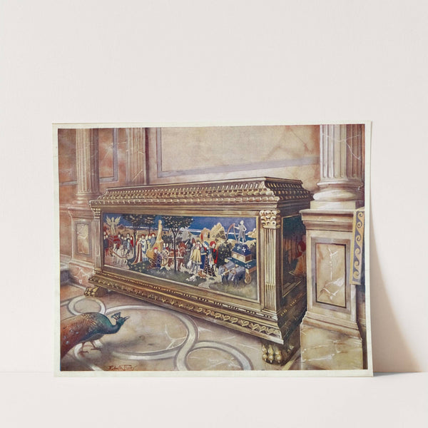 Marriage coffer or cassone. In the Victoria and Albert Museum, South Kensington. Italian (Florentine probably), ca. 1550. by Edwin Foley