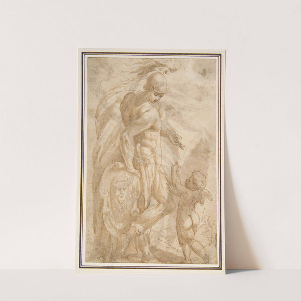 Mars and Cupid (1501–63) by Andrea Schiavone