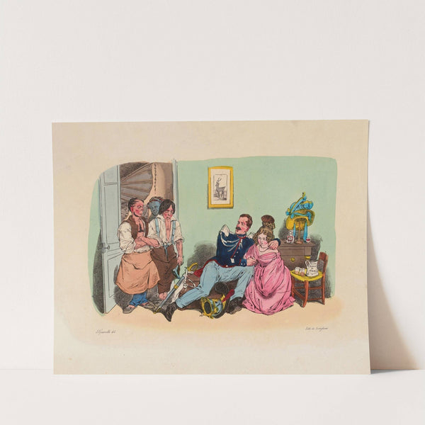 Mars et Vénus surpris par Vulcain (1829-1830) by J. J. Grandville