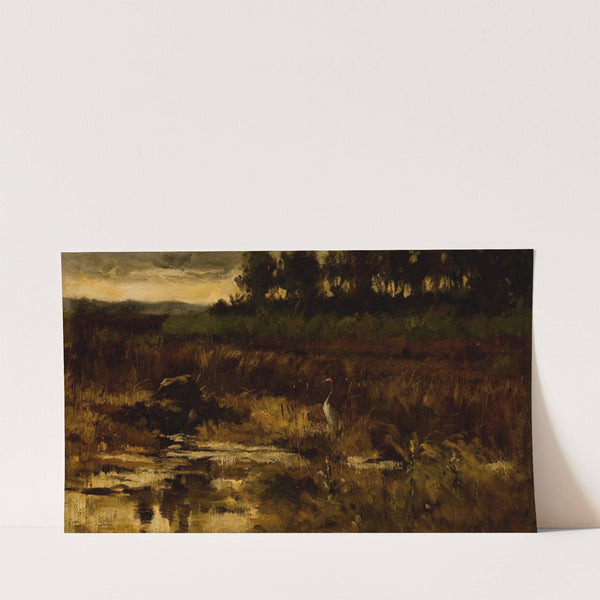 Marsh Landscape with Egret (c. 1900) by Frederick Stuart Church