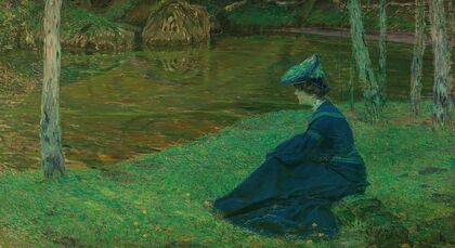 Martha Kurzweil am Ufer in Pont-Aven