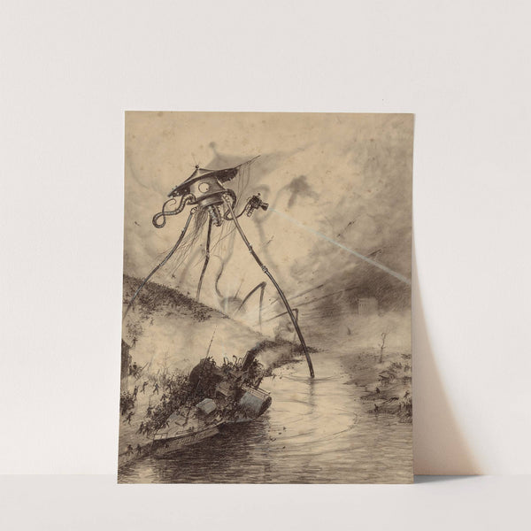 Martian Fighting Machine in the Thames Valley by Henrique Alvim Corrêa