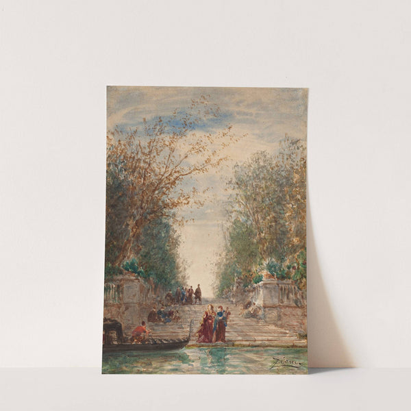 Martigues, Venise, L’entrée Du Jardin Français by Félix Ziem