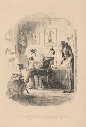 Martin Chuzzlewit; Meekness of Mr. Pecksniff and his charming daughters.