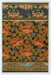 Martinets et chèvrefeuille, bordure. Écureuils et noisetier, papier peint. Oiseaux et noisetier en fleur, bordure.
