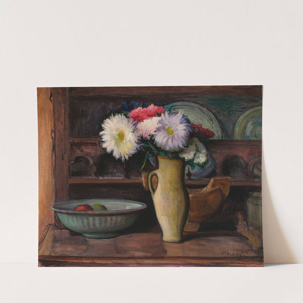 Martwa natura z astrami i miska (1905) by Władysław Ślewiński