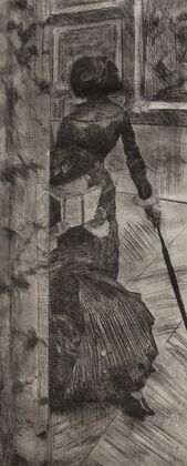 Mary Cassatt at the Louvre; The Paintings Gallery (1879–80)