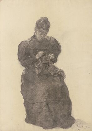 Mary Eysen crocheting
