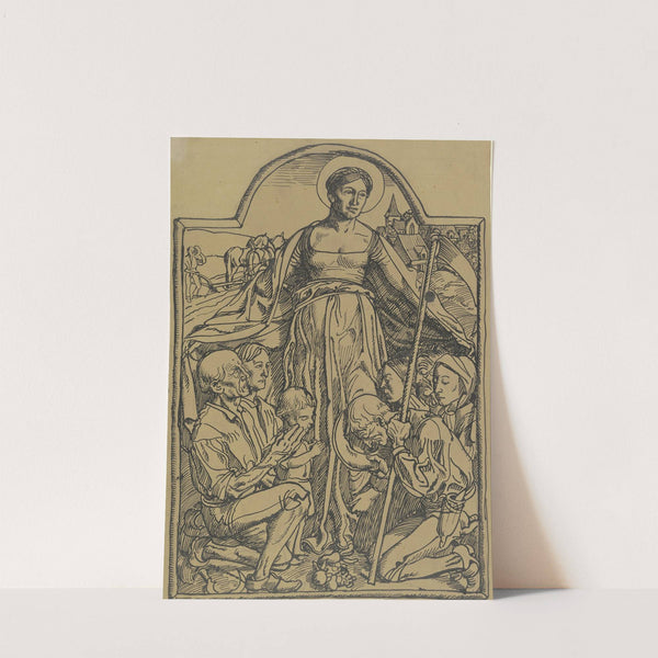 Mary in the mantle of mercy by Fritz Boehle