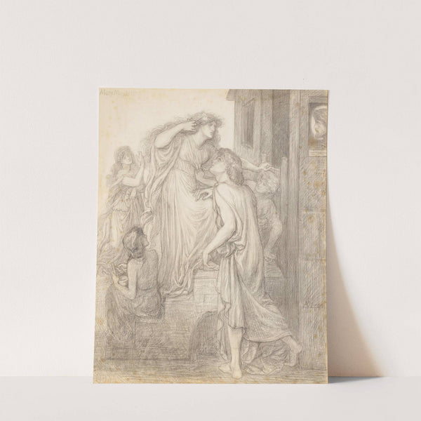 Mary Magdalene at the Door of Simon the Pharisee – Compositional Study by Dante Gabriel Rossetti