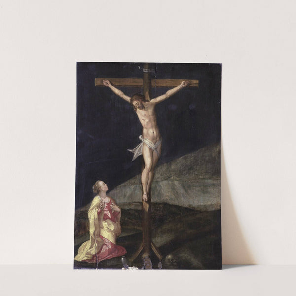 Mary Magdalene at the foot of the cross by Anonymous