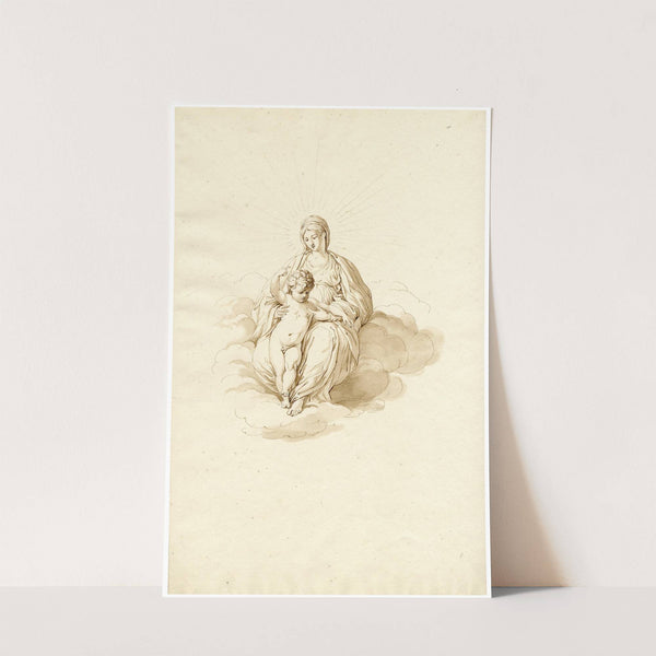 Mary with the Christ-child in the clouds by David Humbert de Superville