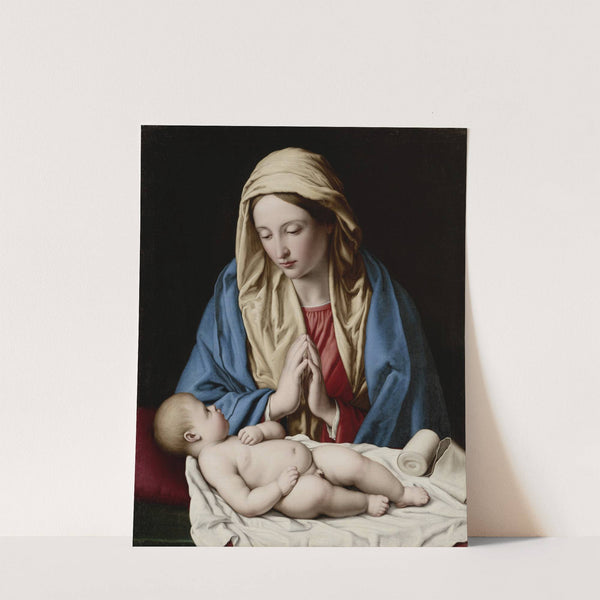 Mary worshiping the Child (1640 – 1660) by Giovanni Battista Salvi da Sassoferrato