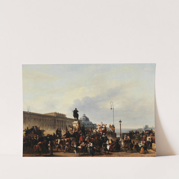 Mascarade sur le Pont-Neuf by Guillaume-Frédéric Ronmy