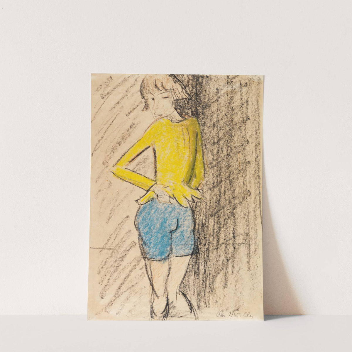Maschka (Mädchen in gelber Jacke, Zirkusmädchen) (1919) by Otto Mueller