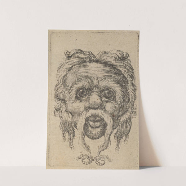 Mask with a Long Mustache Tied with a Ribbon Beneath the Chin (1635–1645) by François Chauveau