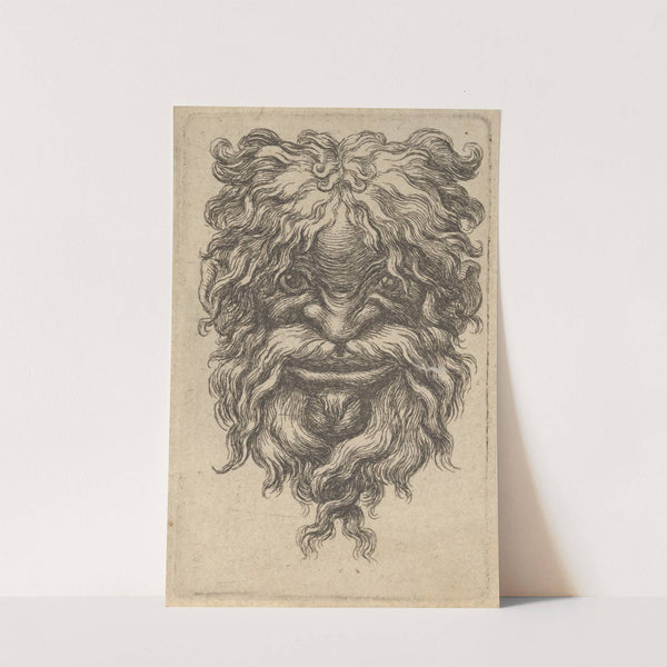 Mask with Curly Hair, a Long Mustache and a Loosely Twisted Beard (1635–1645) by François Chauveau