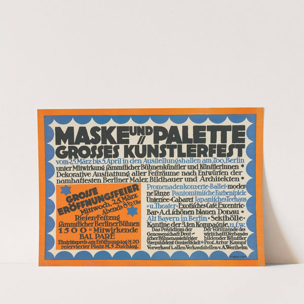 Maske und Palette – Großes Künstlerfest (1914) by Hollerbaum & Schmidt