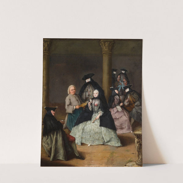 Masked Party in a Courtyard by Pietro Longhi