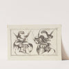 Masks and hats Pl.03 by Agostino Mitelli