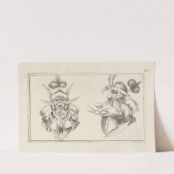 Masks and hats Pl.06 by Agostino Mitelli