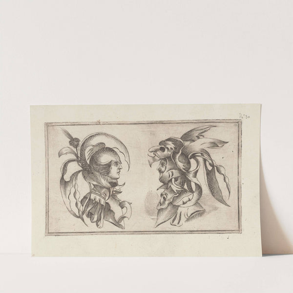 Masks and hats Pl.09 by Agostino Mitelli