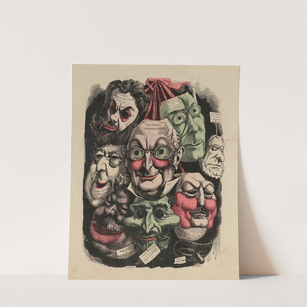 Masques à louer ou non (1868) by André Gill