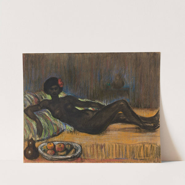 Masseida nue allongée sur un divan by Théophile Alexandre Steinlen