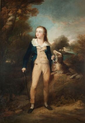 Master Cathcart y perro (circa 1810)