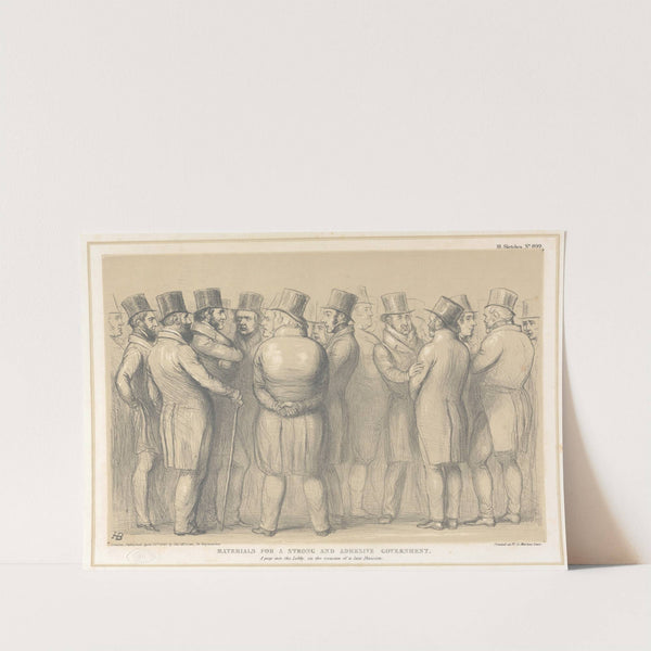 Materials for a Strong and Adhesive Government: A peep into the Lobby, on the Occasion of a Late Division by John Doyle