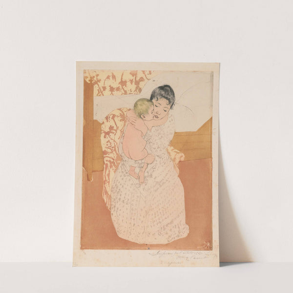 Maternal caress (1891) by Mary Cassatt