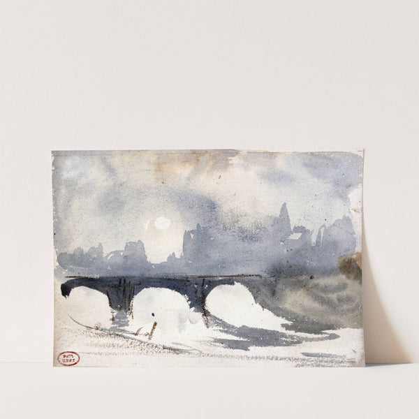 Matinée d’hiver près du Pont Neuf by Paul Huet