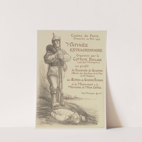 Matinée extraordinaire organisée par le Comité belge (1915) by Théophile Alexandre Steinlen