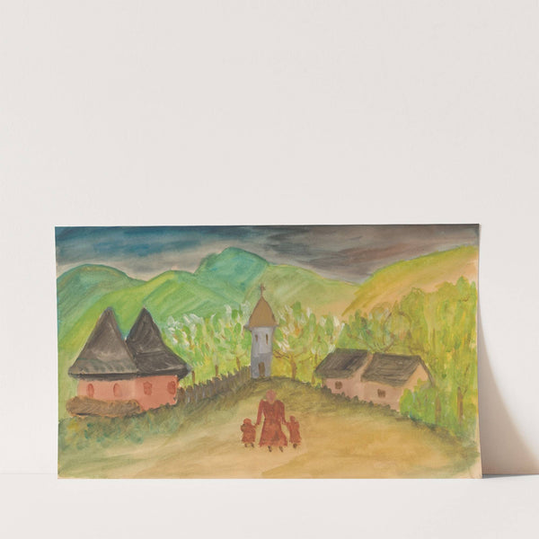 Matka s deťmi vo vidieckej krajine (1935–1939) by Ján Novák