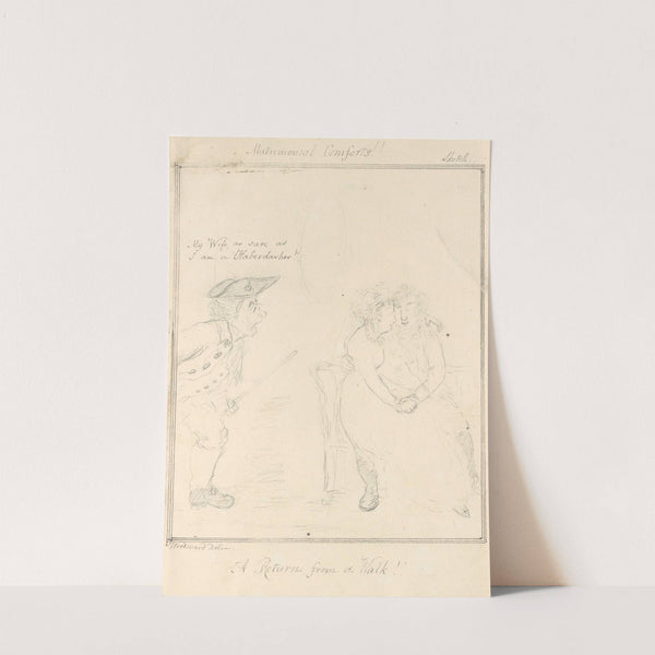 Matrimonial Comforts!!; A Return from a Walk!! by George Moutard Woodward