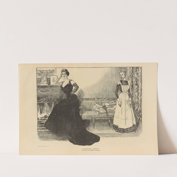 Matrimonial misfits. The woman who marries a club man (1893-1900) by Charles Dana Gibson