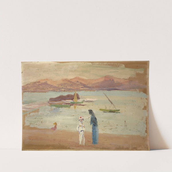 Matrosenjunge, kleine Boote und Meeresarm by Ernst Schiess