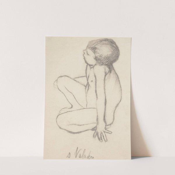 Maurice Utrillo nu assis by Suzanne Valadon