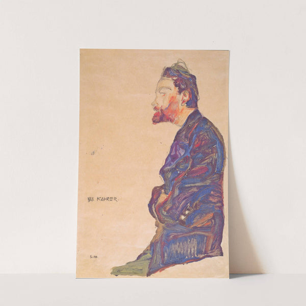 Max Kahrer im Profil (1910) by Egon Schiele