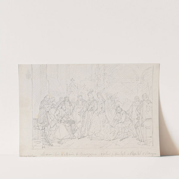 Maximilian I, Holy Roman Emperor and Mary of Burgundy Visiting the Painter Hans Memling at the Hostpital in Bruges by Nicaise De Keyser