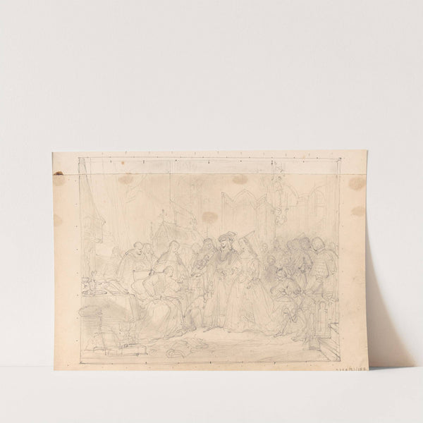 Maximilian I, Holy Roman Emperor and Mary of Burgundy Visiting the Painter Hans Memling at the Hostpital in Bruges by Nicaise De Keyser