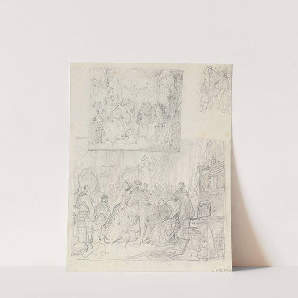 Maximilian I, Holy Roman Emperor and Mary of Burgundy Visiting the Painter Hans Memling at the Hostpital in Bruges by Nicaise De Keyser