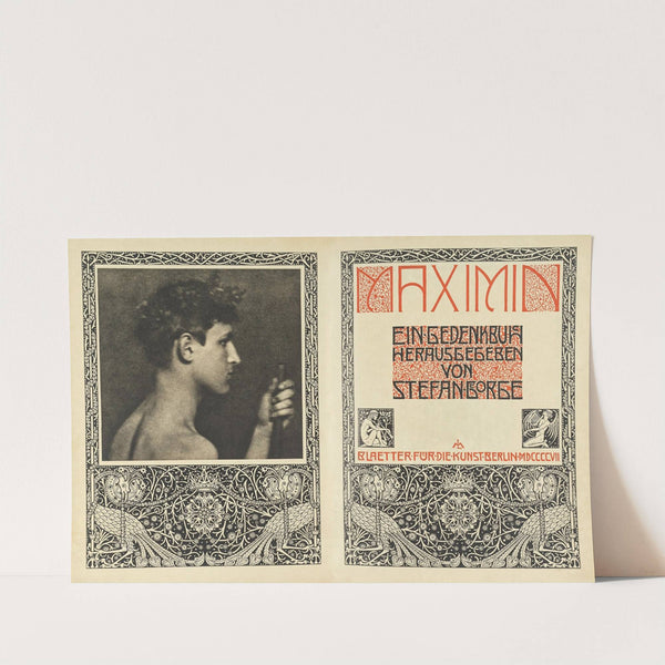 Maximin. Ein Gedenkbuch (1907) by Melchior Lechter