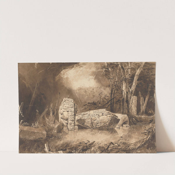 Maya Stela at Copan, Honduras by Frederick Catherwood